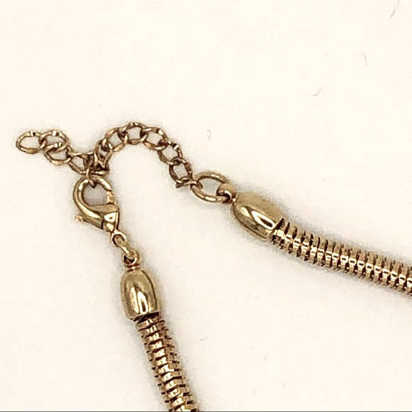 ANTHROPOLOGIE CRYSTAL FLOWER GOLD CHAIN NECKLACE - Picture 10 of 12